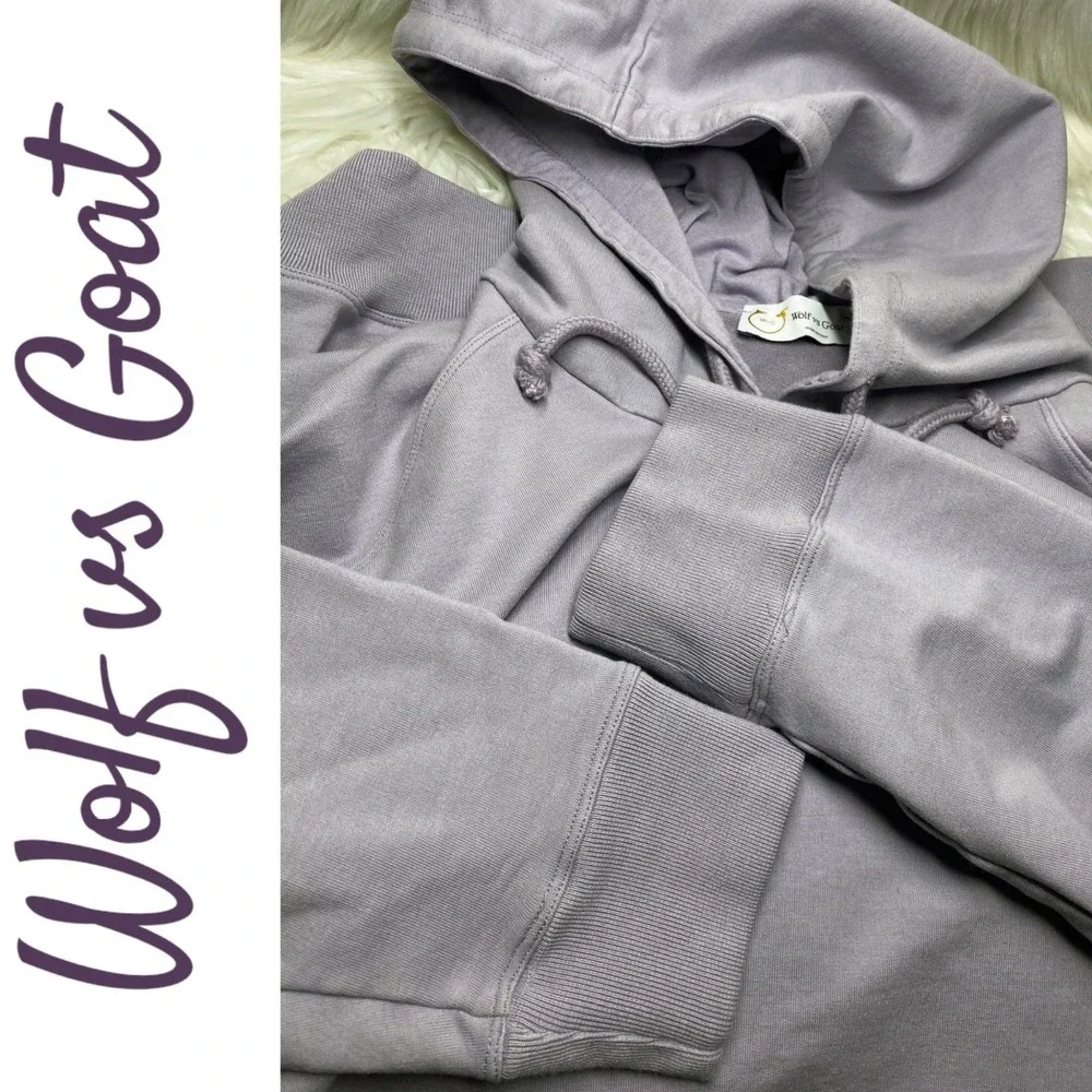 NWOT WOLF VS GOAT‎ ELEVATED LUXE LAVENDER PURPLE HOODIE ITALY RESORTWEAR XXL